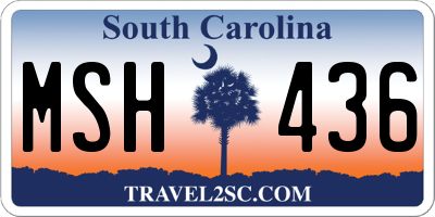 SC license plate MSH436