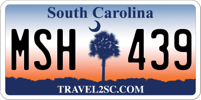 SC license plate MSH439