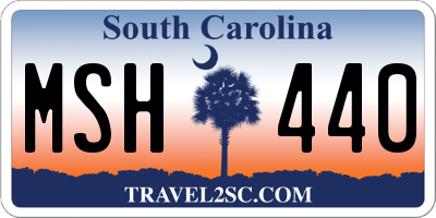SC license plate MSH440