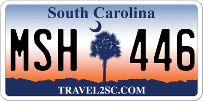 SC license plate MSH446