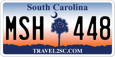 SC license plate MSH448