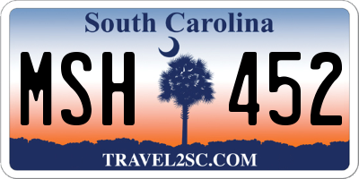 SC license plate MSH452