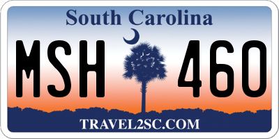 SC license plate MSH460