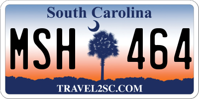 SC license plate MSH464