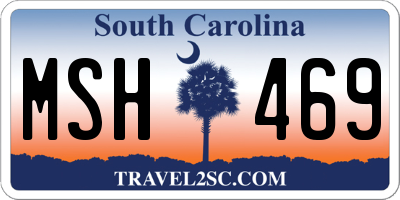 SC license plate MSH469