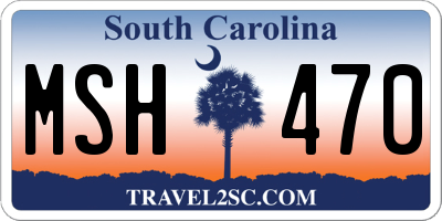 SC license plate MSH470