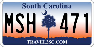 SC license plate MSH471