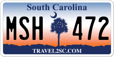 SC license plate MSH472