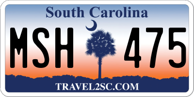 SC license plate MSH475