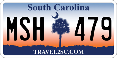 SC license plate MSH479