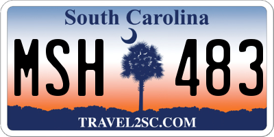 SC license plate MSH483