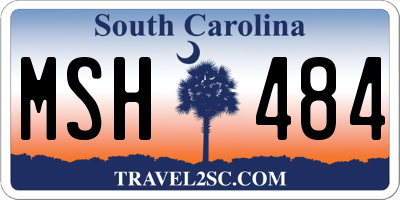 SC license plate MSH484