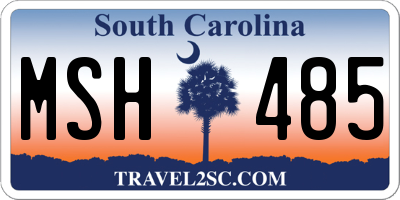 SC license plate MSH485