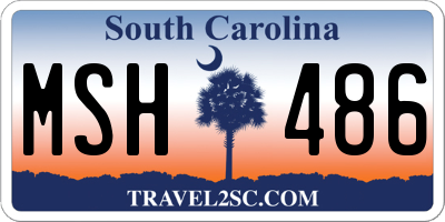 SC license plate MSH486