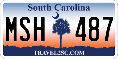 SC license plate MSH487