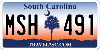 SC license plate MSH491