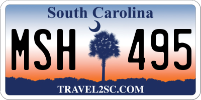 SC license plate MSH495