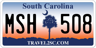 SC license plate MSH508