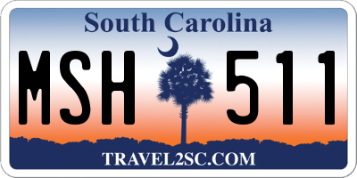 SC license plate MSH511