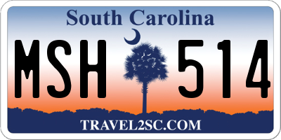 SC license plate MSH514