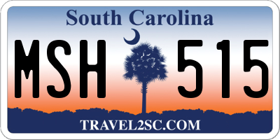SC license plate MSH515
