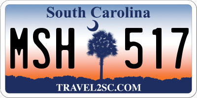 SC license plate MSH517