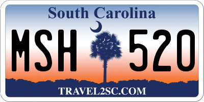 SC license plate MSH520