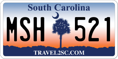 SC license plate MSH521