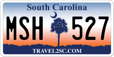 SC license plate MSH527