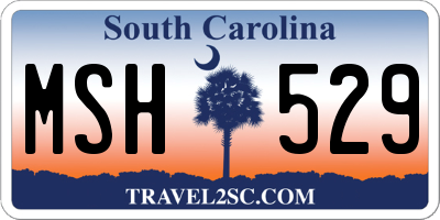 SC license plate MSH529