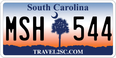 SC license plate MSH544