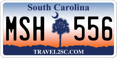 SC license plate MSH556