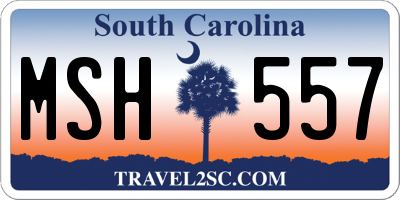 SC license plate MSH557