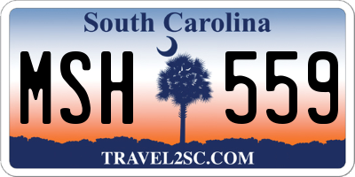 SC license plate MSH559