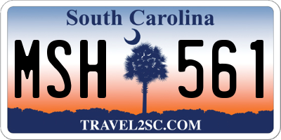 SC license plate MSH561