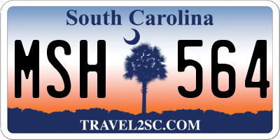 SC license plate MSH564