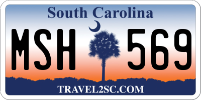 SC license plate MSH569