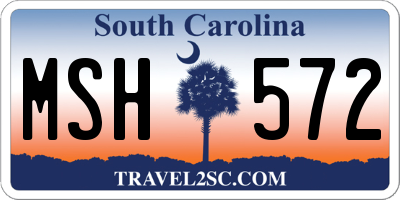 SC license plate MSH572