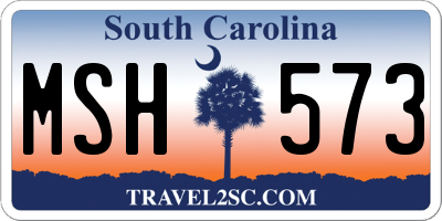 SC license plate MSH573