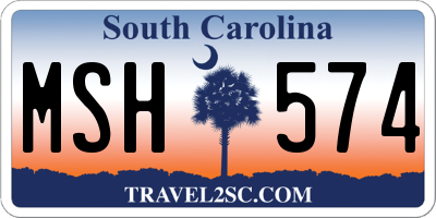 SC license plate MSH574