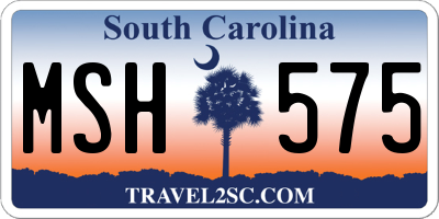 SC license plate MSH575