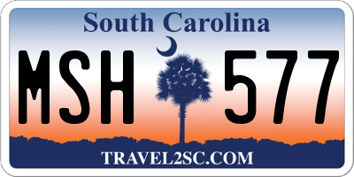 SC license plate MSH577