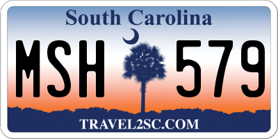 SC license plate MSH579