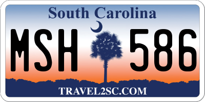 SC license plate MSH586