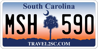 SC license plate MSH590
