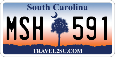 SC license plate MSH591
