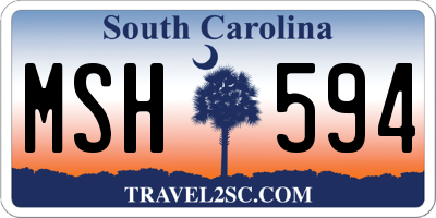 SC license plate MSH594
