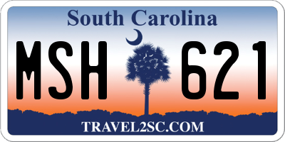 SC license plate MSH621