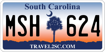 SC license plate MSH624
