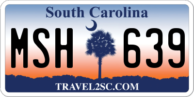 SC license plate MSH639